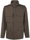 Aspesi Hooded Four-pocket Padded Jacket In Green