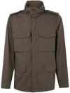 Aspesi Hooded Four-pocket Padded Jacket In Green