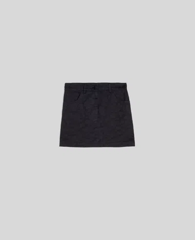 Aspesi Minigonna In Jacquard Di Cotone - Navy