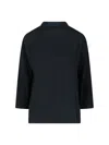 Aspesi Minimalist Black Top With Clean Silhouette In Black