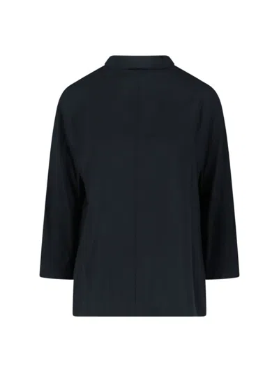 ASPESI MINIMALIST BLACK TOP WITH CLEAN SILHOUETTE