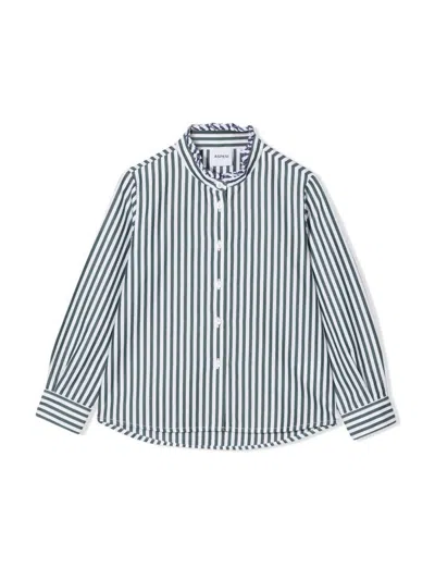 Aspesi M/l Striped Shirt In Blue