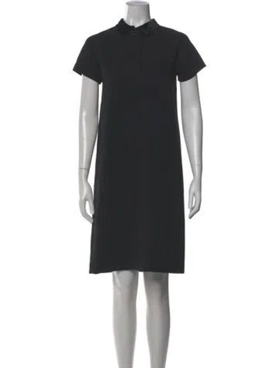 Pre-owned Aspesi Mock Neck Knee-length Dress In Gray