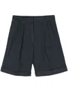 Aspesi Classic Bermuda Trousers In Blue