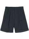 Aspesi Classic Bermuda Trousers In Navy
