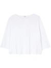 Aspesi Three Quarter-sleeve Cotton T-shirt In White