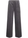 Aspesi "mod.0128" Elastic Waist Trousers In Gray