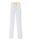 Aspesi Relaxed Fit Straight-leg Trousers With Drawstring In White