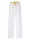 Aspesi Relaxed Fit Straight-leg Trousers With Drawstring In White