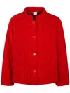 Aspesi Quilted Buttoned Jacket In Red