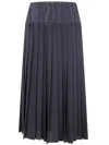Aspesi "mod.2277" Pleated Tecno Skirt In Black