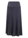 Aspesi "mod.2277" Pleated Tecno Skirt In Blue