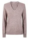 Aspesi V-neck Turtleneck Sweater In Pink