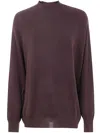 Aspesi Raglan-sleeve Wool Sweater In Burgundy