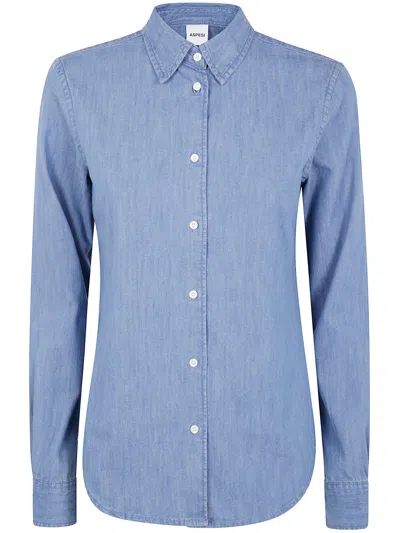Aspesi "mod.5422" Denim Shirt In Blue