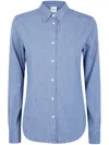 Aspesi Denim Slim Solid Shirt In Blue