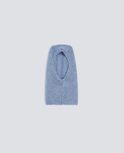 Aspesi Mohair And Wool Balaclava - Sky Blue