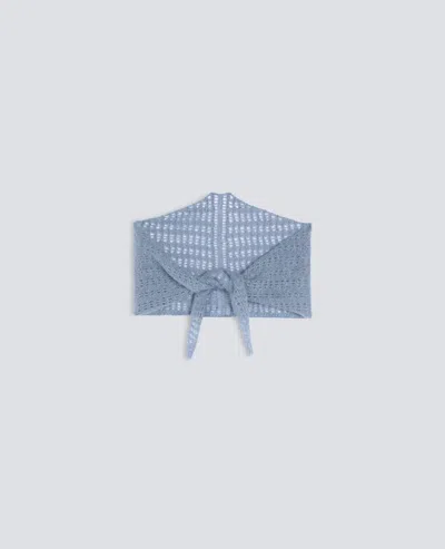 Aspesi Mohair And Wool Scarf - Sky Blue