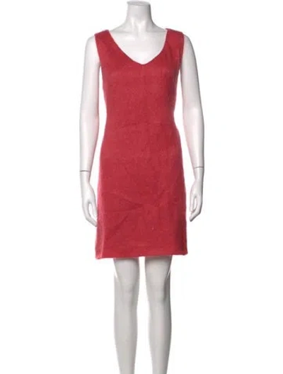 Pre-owned Aspesi Mohair Mini Dress In Red