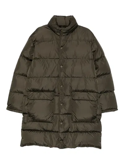 Aspesi Moschino Button-fastening Padded Coat In Green