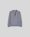Aspesi Mouline Wool Jumper In Gray