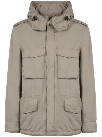 ASPESI MULTI-POCKET HOODED JACKET