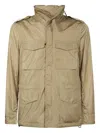 Aspesi Multi-pocket Nylon Jacket In Brown