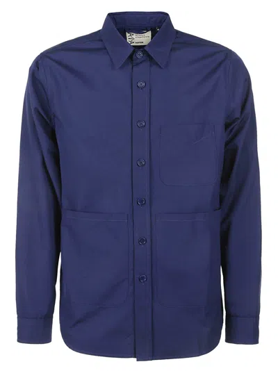 Aspesi Multi-pocket Shirt In Blu