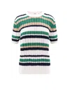 Aspesi Multicolor Striped Cotton Sweater In Multi