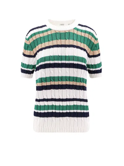 ASPESI MULTICOLOR STRIPED COTTON SWEATER