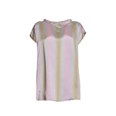 ASPESI MULTICOLORED VISCOSE SILK TWILL TOP