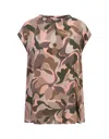 Aspesi Multicoloured Crepe De Chine Top In Multicolor