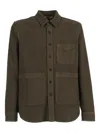 Aspesi Tailored Button-up Shirt With Pointed Collar In Green