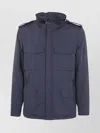 Aspesi Mini Field High-neck Zip-up Jacket In Blue