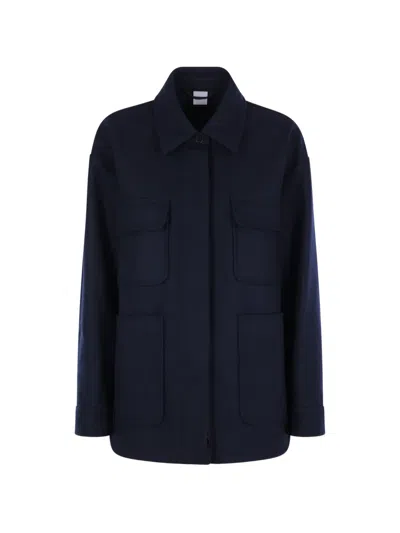 Aspesi Multi-pocket Jacket In Blue