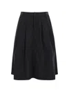 Aspesi Multi-pocket Midi Skirt In Black