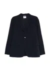 Aspesi Single-breasted Suit Jacket In Blue