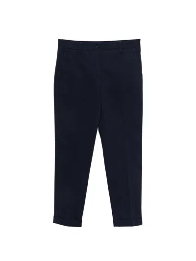 Aspesi Navy Blue Cotton Trousers
