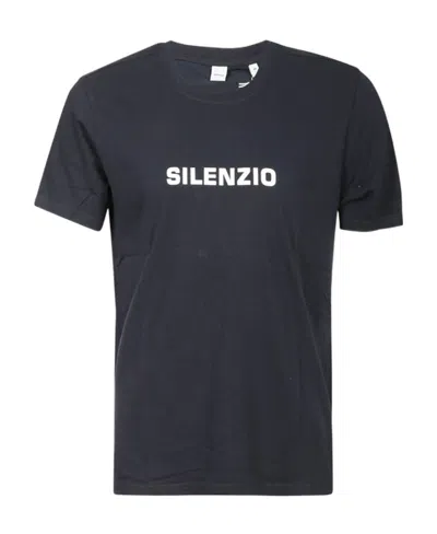ASPESI NAVY BLUE LOGO SHORT-SLEEVED T-SHIRT