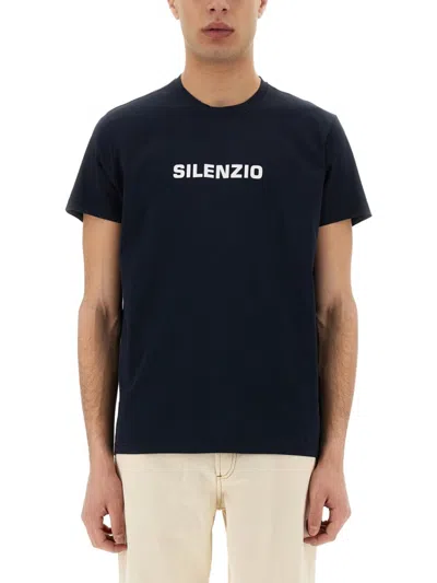 ASPESI NAVY BLUE PRINTED T-SHIRT