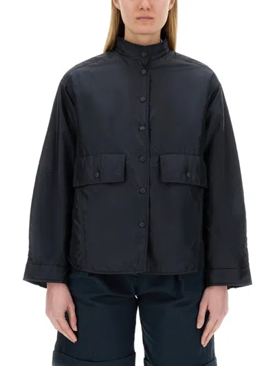 Aspesi Navy Blue Regular Solid Shirt In Black
