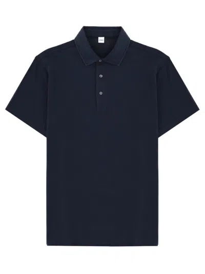 Aspesi Cotton Jersey Polo Shirt In Blue