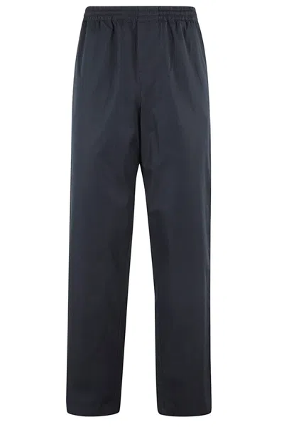 Aspesi Navy Blue Straight Fit Cotton Poplin Pants