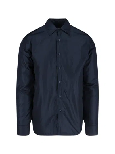 Aspesi Navy Blue Water-repellent Nylon Shirt