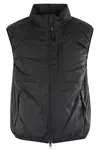 Aspesi Navy Bomber Vest With High Collar In Black