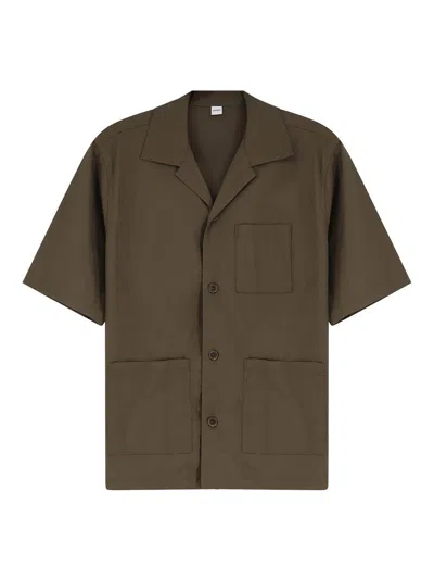 Aspesi Needlework Shirt In Cotton Blend In Brown