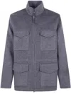 Aspesi Pocket Zip-up Jacket In Gray