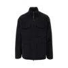 Aspesi 'nelson' Wool Double Field Jacket In Black
