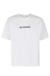 Aspesi No Words Heavy Jersey T-shirt In Bianco