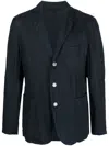 Aspesi Notch Lapels Single-breasted Blazer In Blue